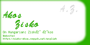 akos zisko business card